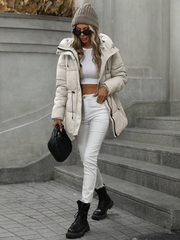 Puffy - Manteau matelassé à capuche mi-long