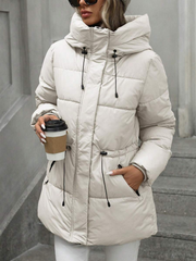 Puffy - Manteau matelassé à capuche mi-long