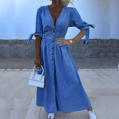 Mala™ - Robe longue en denim